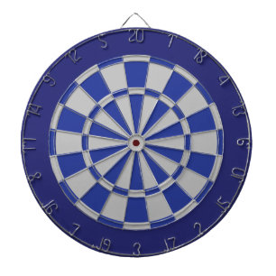 Dart Board: Silbergrau, Blau und Marine Dartscheibe