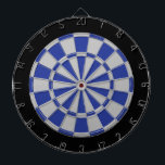 Dart Board: Silbergrau, Blau und Schwarz Dartscheibe<br><div class="desc">Silver Gray,  Blue und Black Colored Dart Board Spiel inklusive 6 Messingdarts</div>