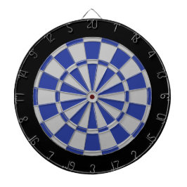 Dart Board: Silbergrau, Blau und Schwarz Dartscheibe