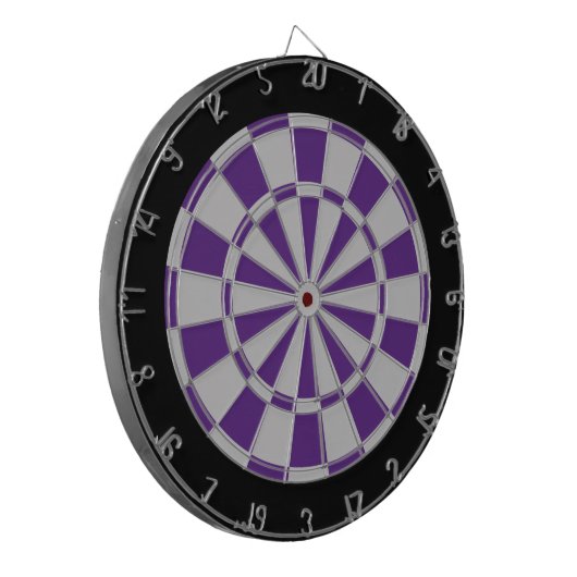 Dart Board: Silbergrau, Lila und schwarz Dartscheibe (Vorderseite Links)