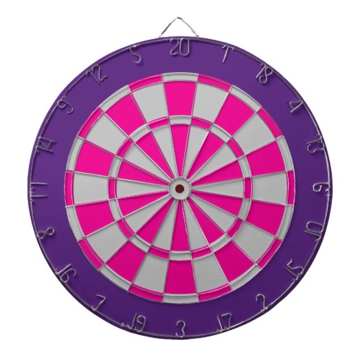 Dart Board: Silbergrau, rosa und Lila Dartscheibe (vorne)