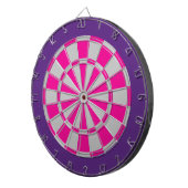 Dart Board: Silbergrau, rosa und Lila Dartscheibe (Vorderseite rechts)