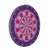 Dart Board: Silbergrau, rosa und Lila Dartscheibe (Vorderseite Links)