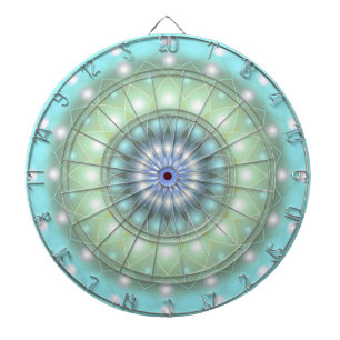 Dart Board Soft Turquoise Mandala Dartscheibe