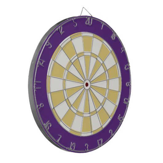 Dart Board: Weiß, alt und Lila Dartscheibe (Vorderseite Links)