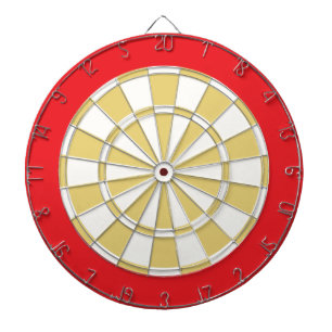 Dart Board: Weiß, alt und rot Dartscheibe