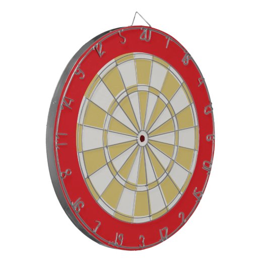 Dart Board: Weiß, alt und rot Dartscheibe (Vorderseite Links)
