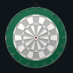 Dart Board: weiß, grau und grün Dartscheibe<br><div class="desc">Weiß,  grau und grün farbiges Dart Board Spiel inklusive 6 Messingdarts</div>