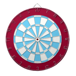 Dart Board: Weiß, hellblau und Maron Dartscheibe