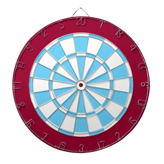 Dart Board: Weiß, hellblau und Maron Dartscheibe (vorne)