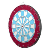 Dart Board: Weiß, hellblau und Maron Dartscheibe (Vorderseite rechts)