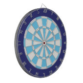 Dart Board: Weiß, leicht blau und Marine Dartscheibe (Vorderseite Links)