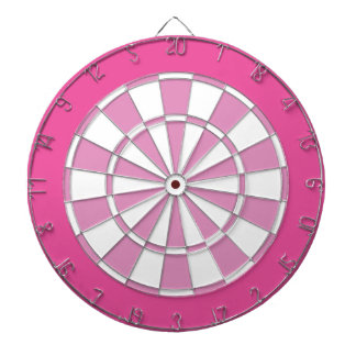 Dart Board: Weiß, leicht rosa und dunkelrosa Dar Dartscheibe