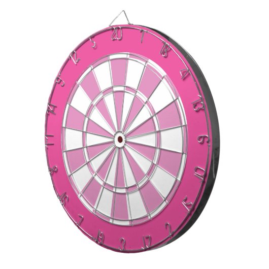 Dart Board: Weiß, leicht rosa und dunkelrosa Dar Dartscheibe (Vorderseite rechts)
