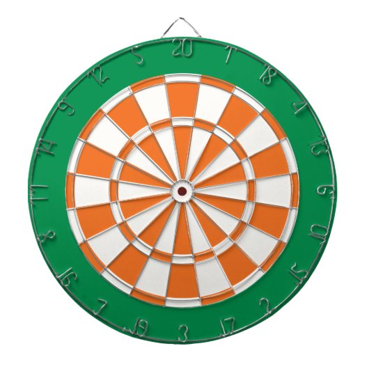 Dart Board: weiß, orange und grün Dartscheibe (vorne)