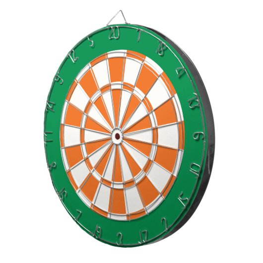 Dart Board: weiß, orange und grün Dartscheibe (Vorderseite rechts)
