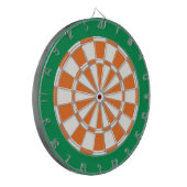Dart Board: weiß, orange und grün Dartscheibe (Vorderseite Links)