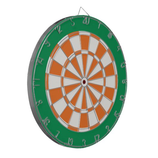 Dart Board: weiß, orange und grün Dartscheibe (Vorderseite Links)