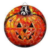 Dart Board - Whimsisches Halloween-Kürbislaterne Dartscheibe (vorne)