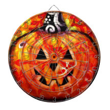 Dart Board - Whimsisches Halloween-Kürbislaterne