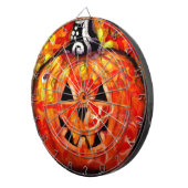 Dart Board - Whimsisches Halloween-Kürbislaterne Dartscheibe (Vorderseite rechts)