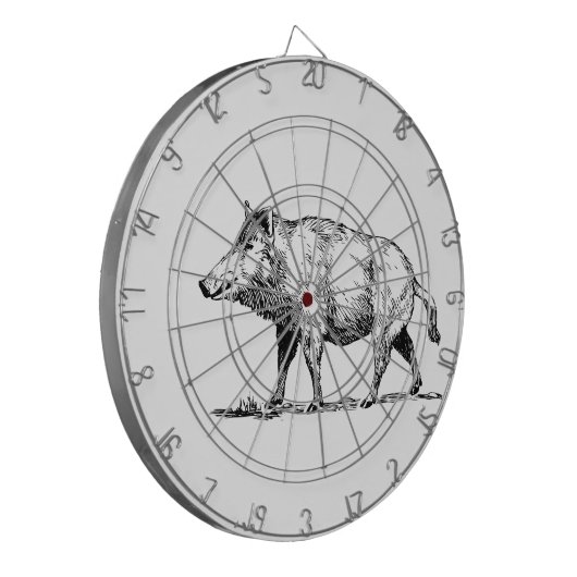 Dart board wild boar / Dartscheibe Wildschwein (Vorderseite Links)