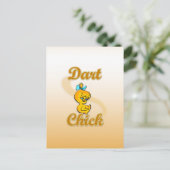 Dart Chick Postkarte (Stehend Vorderseite)