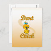 Dart Chick Postkarte (Vorne/Hinten)