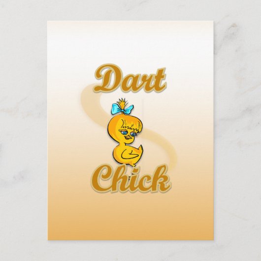 Dart Chick Postkarte (Vorderseite)