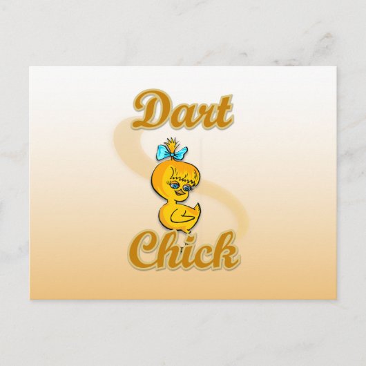 Dart Chick Postkarte (Vorderseite)