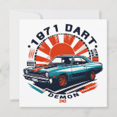 Dart-Demon 340 1971 Feiertagskarte (Vorderseite)
