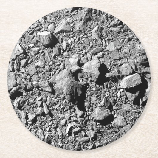 DART Dimorphos Asteroid Moonlet Surface Runder Pappuntersetzer (Vorderseite)