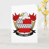 Dart Family Crest Karte (Gelbe Blume)