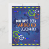 Dart Foto Invite Dart Gun Birthday Party Einladung (Rückseite)