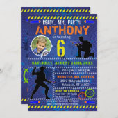 Dart Foto Invite Dart Gun Birthday Party Einladung (Vorne/Hinten)