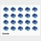 Dart Frog Runder Aufkleber (Blatt)