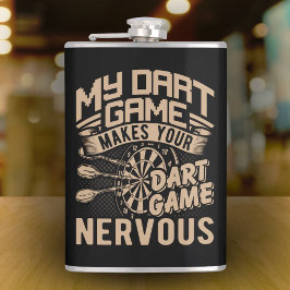 Dart Game Flex Vinyl Wrapped Flask 8 oz. Flachmann