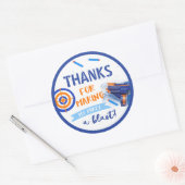 Dart Gastgeschenk Tag | Dart Birthday Runder Aufkleber (Umschlag)