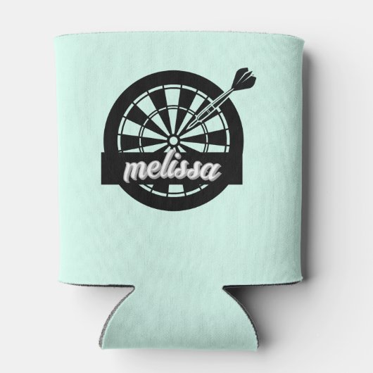 Dart Girl Individuelle Name Dosenkühler (Rückseite)