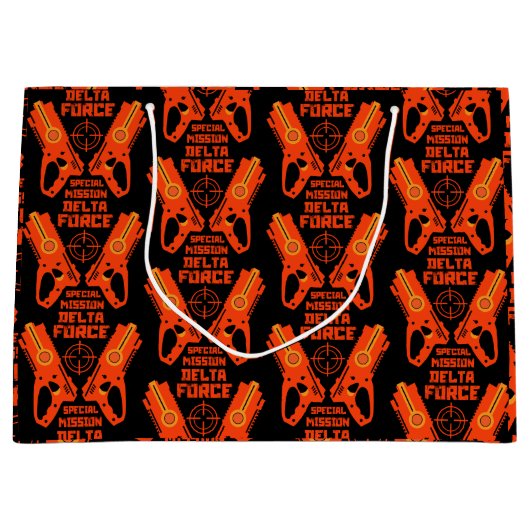 Dart Gun Battle Birthday Große Geschenktüte (Vorderseite)