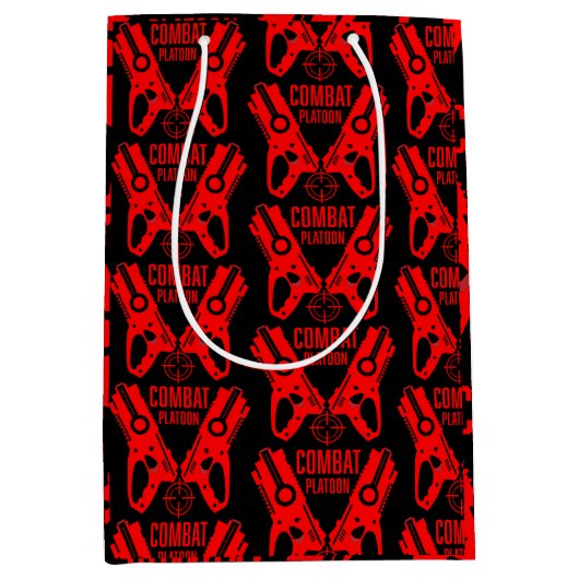 Dart Gun Battle Birthday Mittlere Geschenktüte (Vorderseite)