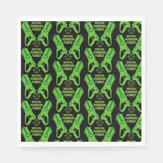 Dart Gun Battle Birthday Serviette (Vorderseite)