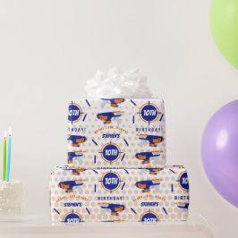 Dart Gun Battle War Boys Birthday Boy Name Age Geschenkpapier