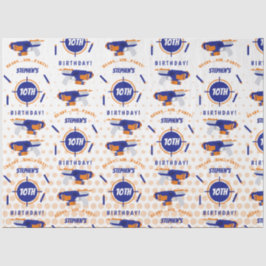 Dart Gun Battle War Boys Birthday Boy Name Age Seidenpapier