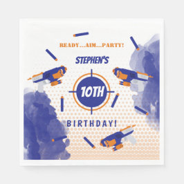 Dart Gun Battle War Boys Birthday Party Serviette