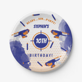 Dart Gun Battle War Boys Geburtstagsparty Pappteller