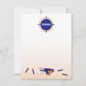 Dart Gun Battle War Boys Target Pattern Kids Mitteilungskarte (Vorderseite)