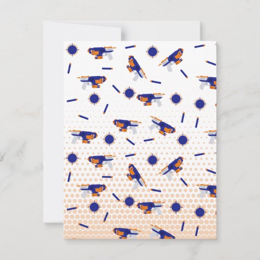 Dart Gun Battle War Boys Target Pattern Kids Mitteilungskarte (Rückseite)