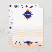 Dart Gun Battle War Boys Target Pattern Kids Mitteilungskarte (Vorne/Hinten)