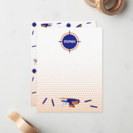 Dart Gun Battle War Boys Target Pattern Kids Mitteilungskarte